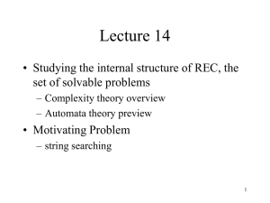 Lecture 14 • Studying the internal structure of REC, the