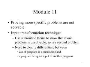 Module 11 • Proving more specific problems are not solvable