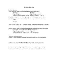 Module 3 Worksheet  In Class Questions
