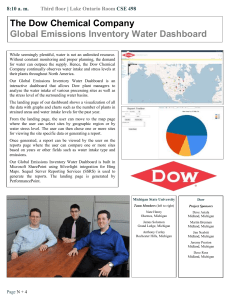 The Dow Chemical Company Global Emissions Inventory Water Dashboard 8:10 a. m. |
