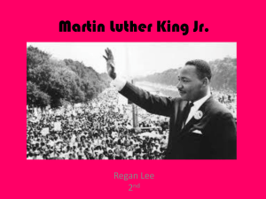 Martin Luther King Jr. Regan Lee 2 nd