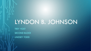 LYNDON B. JOHNSON TREY YOST SECOND BLOCK LINDSEY TODD