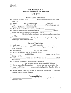 U.S. History Ch. 4 European Empires in the Americas 1500-1700