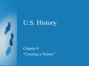 U.S. History Chapter 9 “Creating a Nation”