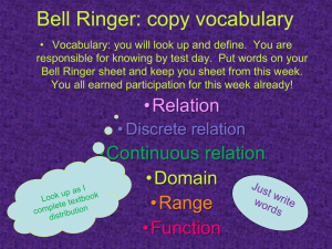 Bell Ringer: copy vocabulary
