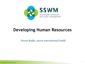 Developing Human Resources Naomi Radke, seecon international GmbH 1