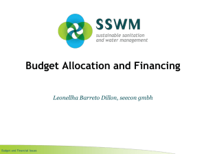 Budget Allocation and Financing Leonellha Barreto Dillon, seecon gmbh