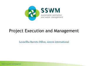 Project Execution and Management Leonellha Barreto Dillon, seecon international
