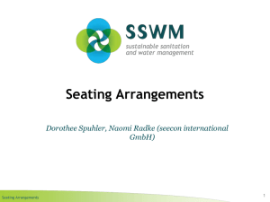 Seating Arrangements Dorothee Spuhler, Naomi Radke (seecon international GmbH) 1