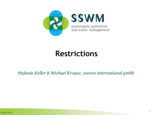 Restrictions Stefanie Keller &amp; Michael Kropac, seecon international gmbh 1