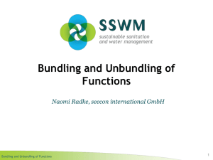 Bundling and Unbundling of Functions Naomi Radke, seecon international GmbH 1