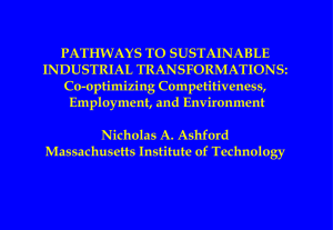 PATHWAYS TO SUSTAINABLE INDUSTRIAL TRANSFORMATIONS: Co-optimizing Competitiveness, Employment, and Environment