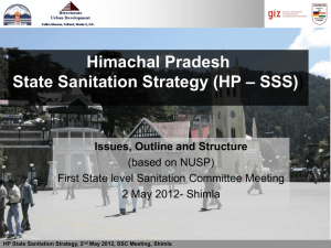 Himachal Pradesh – SSS) State Sanitation Strategy (HP )