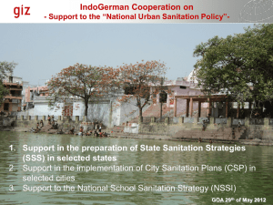 IndoGerman Cooperation on (SSS) in selected states