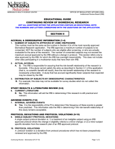 _____________________________________________________________________________ EDUCATIONAL GUIDE CONTINUING REVIEW OF BIOMEDICAL RESEARCH