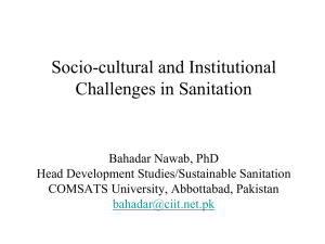 Socio-cultural and Institutional Challenges in Sanitation