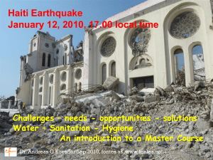 Haiti Earthquake January 12, 2010, 17.00 local time