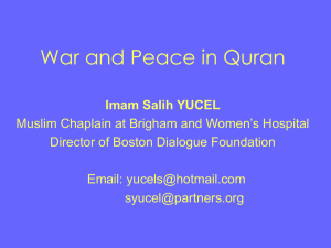 War and Peace in Quran