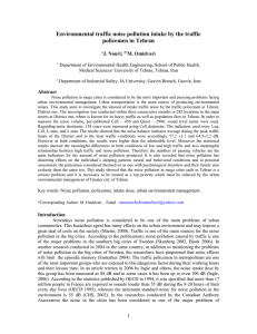 Environmental traffic noise pollution intake by the traffic policemen in Tehran