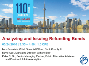 Analyzing and Issuing Refunding Bonds