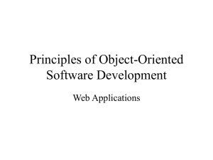 Principles of Object-Oriented Software Development Web Applications