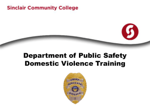 Department of Public Safety Domestic Violence Training