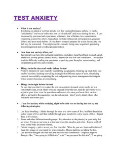 TEST ANXIETY