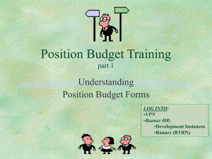 Position Budget Training Understanding Position Budget Forms part 1