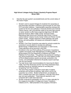High School Linkages Action Project: Quarterly Progress Report Winter 2005