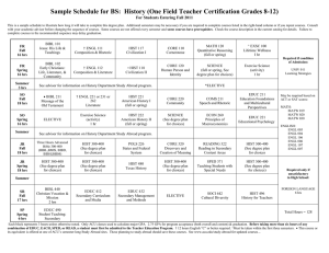 For Students Entering Fall 2011