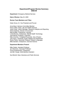 Department/Program Review Summary 2008-09