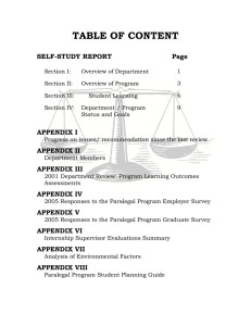 TABLE OF CONTENT SELF-STUDY REPORT  Page