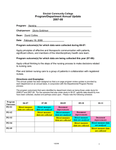 Program/Department Annual Update 2007-08