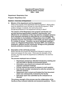Department/Program Review Self-Study Report Template — 2009 2008