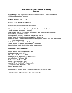 Department/Program Review Summary 2006-07