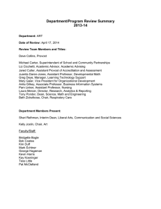 Department/Program Review Summary 2013-14