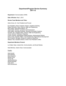 Department/Program Review Summary 2011-12