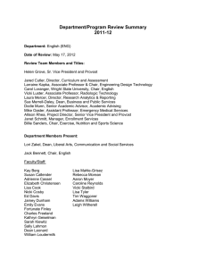 Department/Program Review Summary 2011-12