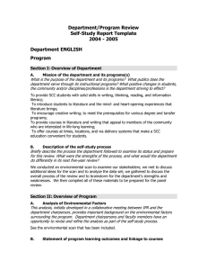 Department/Program Review Self-Study Report Template 2004 - 2005 Department ENGLISH