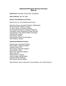 Department/Program Review Summary 2007-08