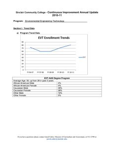 EVT Enrollment Trends Continuous Improvement Annual Update 2010-11