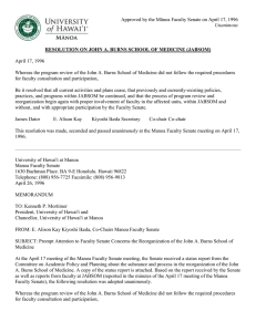 Approved by the Mānoa Faculty Senate on April 17, 1996 A