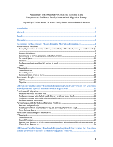 Assessment of the Qualitative Comments Included in the