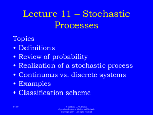 Lecture 11 – Stochastic Processes