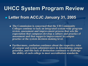 UHCC System Program Review Letter from ACCJC January 31, 2005