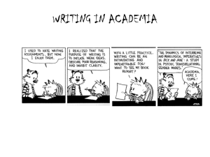 WRITING IN ACADEMIA