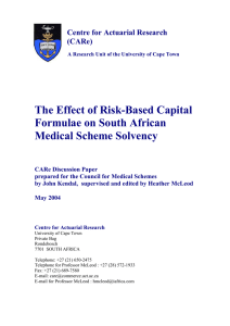 The Effect of Risk-Based Capital Formulae on South African Medical Scheme Solvency