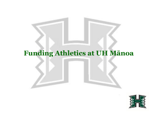Funding Athletics at UH Mānoa