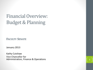 Financial Overview: Budget &amp; Planning F S