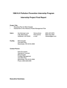 1996 N.H Pollution Prevention Internship Program Internship Project Final Report